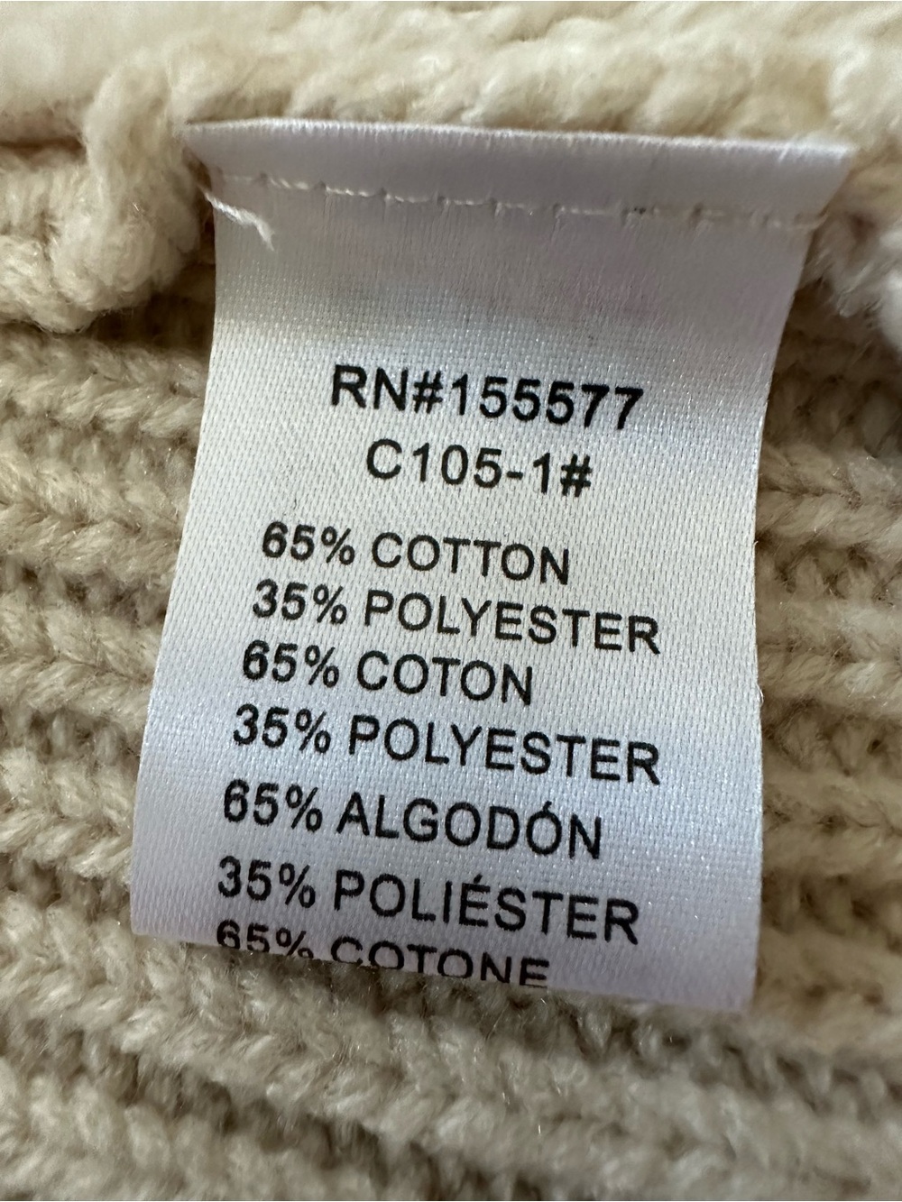 Miracle Sweaters cream open-front faux shearling cardigan, size M/L - Picture 11 of 13